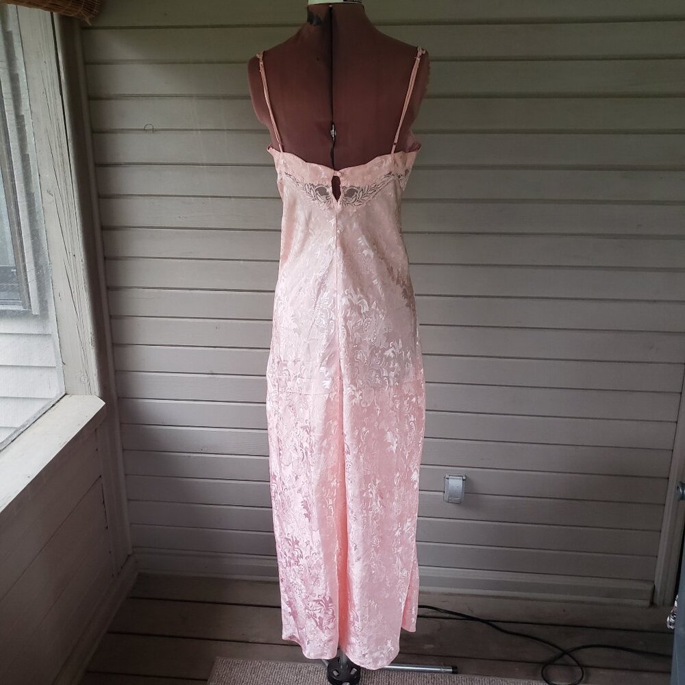 Vintage Victoria Secret Nightgown Beaded Gold Label Large Pink - Picture 2 of 14